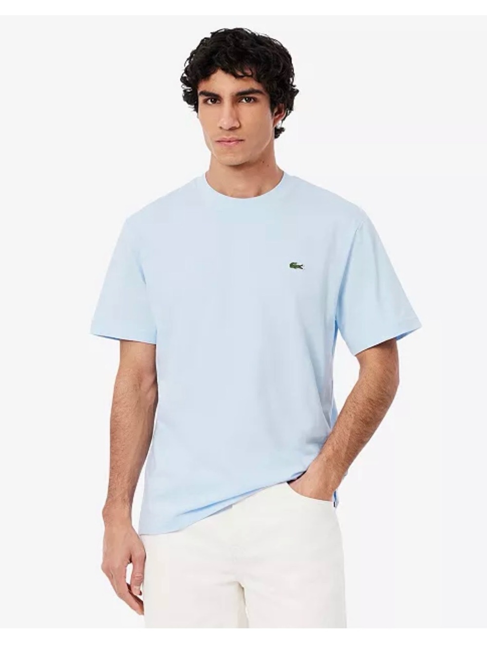Lacoste Men's Regular-Fit Crew Neck T-Shirt in Light Blue